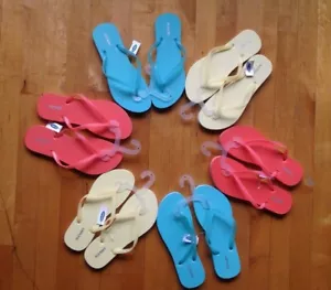 OLD NAVY klassische Flip-Flops Pastellfarben Tanga Sandalen Größe 7 & 8 - Bild 1 von 12