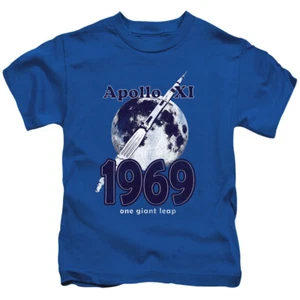 NASA Apollo 11 Boys T-Shirt 1969 One Giant Leap Royal Tee - Picture 1 of 1