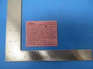 Licencia de pesca residente Pennsylvania 1974 vintage, A. Staricek, Freeport, S1744 - Imagen 1 de 2