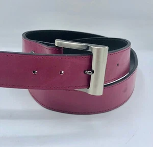 Pink Leather Belt Size 42/43 inch waist - Picture 1 of 5