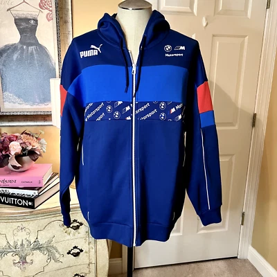 NWT Mens PUMA BMW M Motorsports Zip Front Hoodie Jacket US Size XL - Image 1 of 4