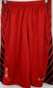 Nike Dry Fit Red Black Boys Basketball Shorts Size XL Extra Large Drawstring New - Picture 1 of 12