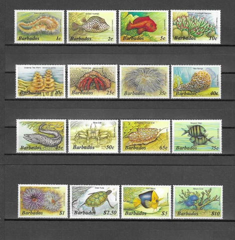 BARBADOS 1985 SG 763a/78a MNH Cat £50 Cover