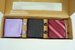 Y & G Fashion of the Moment Tie Set 3 Piece with Cufflinks - Picture 1 of 5