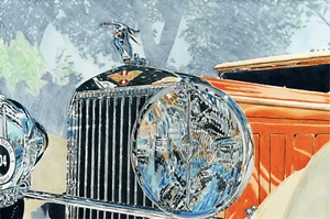 "Hispano Suiza cromo"" 20""X30"" Estampado Giclee por Richard Lewis" - Imagen 1 de 1