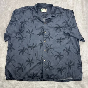 Vintage Paradise Found Hemd Herren 4XL grau Hawaii Aloha Camp Resort Palmen 90er - Bild 1 von 14