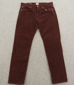 J Crew Pants Mens 31 Red 770 Corduroy Flat Front Straight Mid Rise Zip - Picture 1 of 13