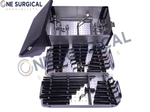 Juego de sistema de columna retractor tubular Mis titanio recubierto negro con caja de esterilización - Imagen 1 de 4