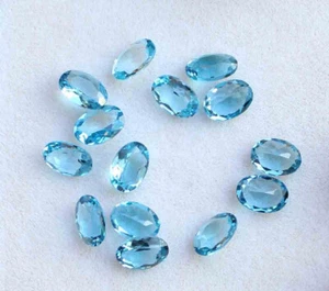 11.50 ct Natural London Blue Topaz 5*7 mm Oval Clean Loose Gemstone - Picture 1 of 2