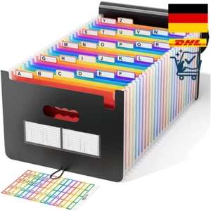Dokumentenmappe A4 26 Fächer – Regenbogen Fächermappe wasserdicht - Bild 1 von 8