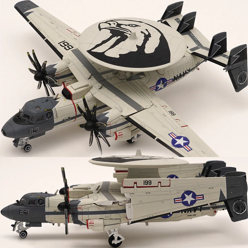1/144 S14 E-2C AWACS E2 VAW-120 USS George Bush Aircraft Carrier Alloy Finished - Image 1 of 4