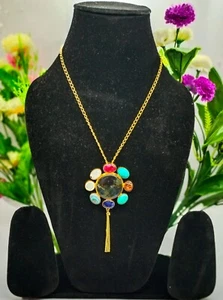 40 g Navratan Pendant Natural Gemstone Metal Locket ( 9 Gemstone ) - Picture 1 of 2