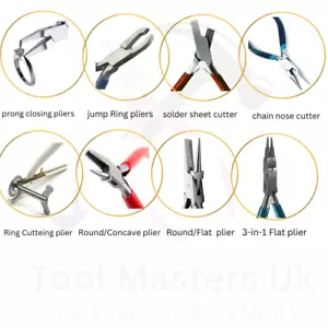 Conjunto de alicates para hacer modelos de envoltura de alambre con bucle de doblado de anillo de piedras preciosas para joyas - Imagen 1 de 12