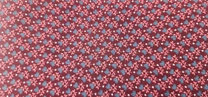 Vintage Fabric * Hearts * 100% cotton -  41" x 68" navy Blue Maroon Cranston - Picture 1 of 3