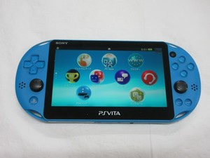 索尼playstation Vita Ntsc J 蓝色视频游戏机 Ebay