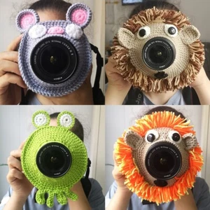 Knitted Camera Shutter Hugger Lens Cover Case Newborn Baby Photography Props New - Picture 1 of 16