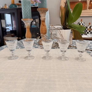 "Juego de 5 copas de vino de Oporto Waterford Crystal Tramore corte transparente 4"" vintage" - Imagen 1 de 10