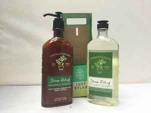 Bath & Body Works Stress Relief EUCALYPTUS SPEARMINT Lotion & Wash Gel Set of 2 - Picture 1 of 3