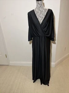 Koh Koh Semi Formal Plus 4XL Black Party Gown Short Sleeve Dress - Picture 1 of 9
