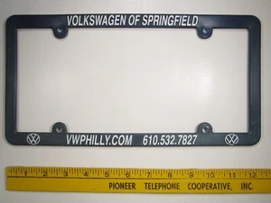 DEALER License Plate Frame VOLKSWAGEN OF SPRINGFIELD Pennsylvania Z213g - Picture 1 of 1