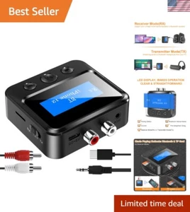 Ultimate 2-in-1 Bluetooth Transmitter & Receiver with LCD for Enhanced Audio - Afbeelding 1 van 10