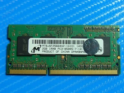 MacBook A1278 Laptop Micron 2GB Memory PC3-8500S-7-10-B1 MT8JSF25664HZ-1G1D1 - Image 1 of 2