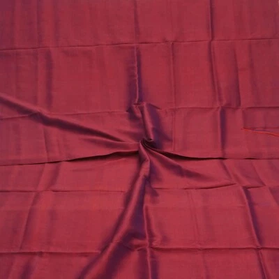 Vintage Purple Dual Tone 100% Silk Handloom Sari Remnant 3YD Craft Fabric Scrap - Image 1 of 4