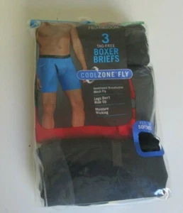 Three Fruit of the loom boxer briefs Size Small 100% Cotton Red and Black - Picture 1 of 2