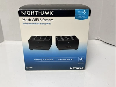 NETGEAR Nighthawk Advanced Whole Home Mesh WiFi 6 (MK62-100NAS ) - AX1800 - Image 1 of 4