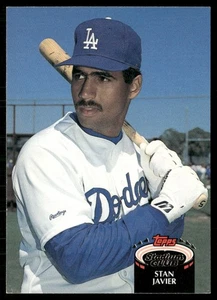 1992 STADIUM CLUB STAN JAVIER LOS ANGELES DODGERS #187 - Picture 1 of 2