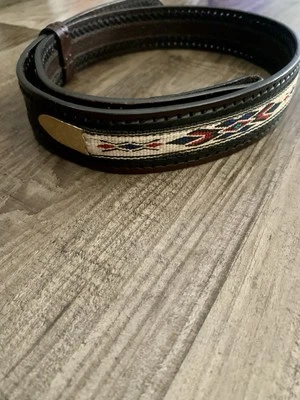 Cinturón Nocona Western para Hombres Cuero Negro Marrón Tejido de Cesta Cinturón Suroeste Solo Foto 1 de 4