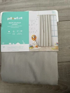 ONE PANEL - Pillowfort Gray Twill 84" Blackout Window Curtain 42 x 84 - Picture 1 of 1