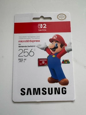 Tarjeta Micro SD Express Nintendo Switch 2 Samsung 256 GB NUEVA/SIN ABRIR Foto 1 de 2