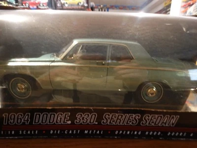 1964 Dodge 330  1:18 Diecast Blue New Car Bad box Highway 61 Turquoise - Image 1 of 4