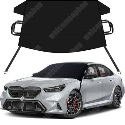 Car Snow Cover For BMW 1 2 3 4 5 Series w/S-Hook Straps 600D Oxford Winter Cover - Image 1 of 4