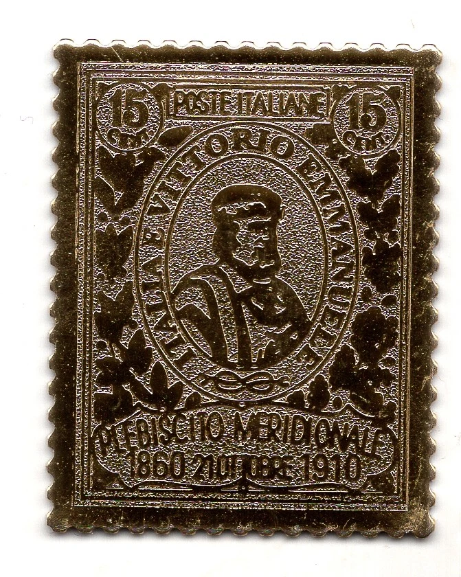 Garibaldi Cent. 15 reproduções em folha de ouro - Imagem 1 de 1