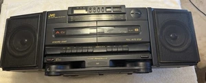 JVC PC-X100 CD Portable System Dual-Voltage Dual Cassette HyperBass Boombox 1992 - Picture 1 of 13