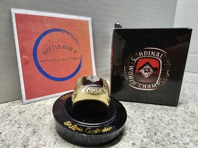 Anillo réplica Darrell Porter Cardenales de San Luis MLB 1982 Campeón Serie Mundial Foto 1 de 4