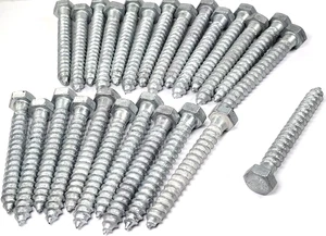 25 Pack - Galvanized Lag Screw 3/8 x 3" Hex Lag Screw PRIME-LINE (9056313) - Picture 1 of 2