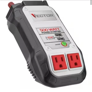 Inversor de Potencia VECTOR 500 Watt, Inversor de Potencia Doble, Dos Puertos USB Artículo-552 - Imagen 1 de 8