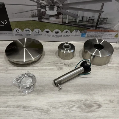 Fanimation Slinger V2 72 brushed nickel Ceiling Fan-Light Cover and other parts - Image 1 of 3