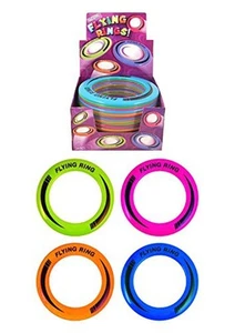 HENBRANDT 24 x Flying Neon Frisbee Rings Beach or Sand Toy Disc Fun Kids Thro... - Picture 1 of 2