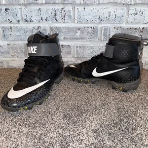 Nike Force Savage Black Shark Football Cleats Youth 5.5 Black Fastflex Hightop - Picture 1 of 7