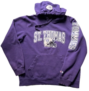 VTG St Thomas Tommies Football Champion Hoodie Men's L Embroidered Sweatshirt - Picture 1 of 10
