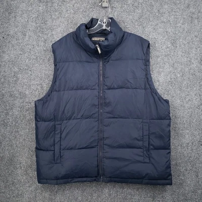 Kenneth Cole Reaction Vest Mens XL Extra Large Navy Blue Down Puffer Full Zip - Image 1 of 4
