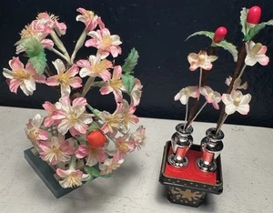 Japanische Hina Matsuri Celebration Miniatur Vase Baum Set 2 Kirschblüten - Bild 1 von 7
