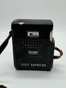 Radio a transistor Ross Supreme TPR 812 1961 vintage con supporto e custodia in pelle LEGGI - Foto 1 di 14
