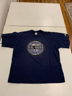 Vintage Adidas Real Madrid Shirt XL Blue El Futuro Soccer Futbol 90s Sportswear - Image 1 of 4