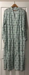 Bengbobar Women’s Large Loose Fit Mock Neck High Waist Long Dress W/ Sleeves - Picture 1 of 10