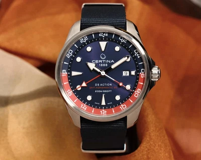 Certina DS Action GMT Powermatic 80 Pepsi 43mm Extra Strap! C032.429.18.041.00 - Image 1 of 4